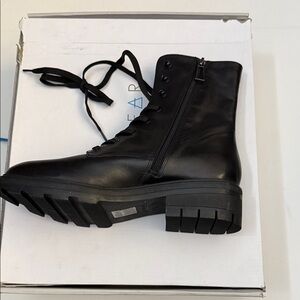 DOLCE VITA Black Lace-Up Combat Boots